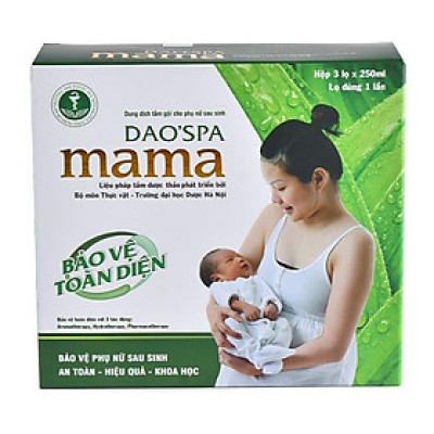 Nước tắm sau sinh Dao’spa Mama (hộp 3 chai x250ml -  lẻ 1 chai không hộp)