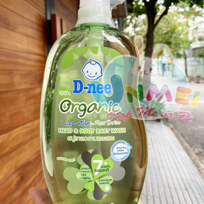 Dung Dịch Tắm Gội Toàn Thân Cho Bé Dưới 3 Tuổi D-nee - Chai 800ml (Xanh Lá)