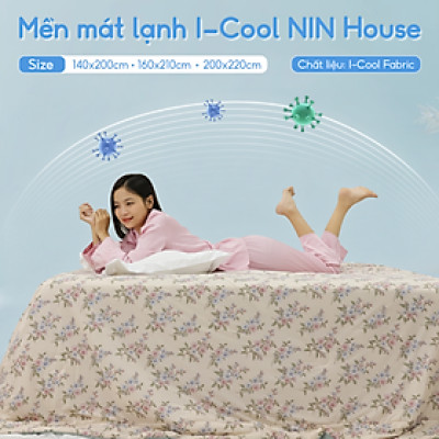 [CHĂN HÈ MÁT LẠNH] Mền lạnh I Cool Advance NIN House NM8033 2mx2m2 | Chần Ice Silk lạnh như tencel, Chăn điều hoà nhiều độ