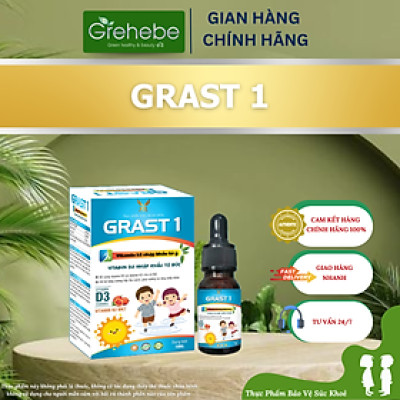 [TPBVSK] Grast 1 Bổ Sung Vitamin K2+D3 Hỗ Trợ Tăng Cường Hấp Thu Canxi Cho Bé