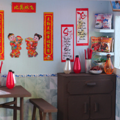 MÔ HÌNH TỰ LẮP RÁP DIY SÀI GÒN XƯA VÀ NAY - HỦ TÍU MÌ GIA - AD08