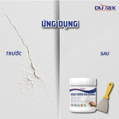 Keo Vá Tường DURA 650 Gram Trám Trét Vết Nứt Khe Hở Tường - Chống Mốc Ẩm Làm Sạch Tường