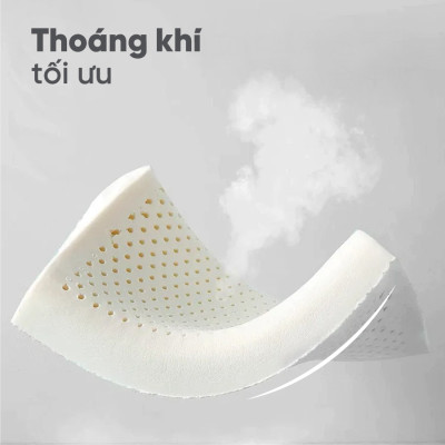 Gối Cao Su Vạn Thành Dợn VTGCSD4563 (45 x 63 cm) - Trắng