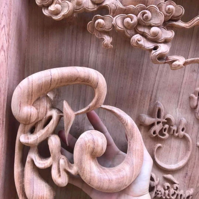 Cặp tranh treo tường lý ngư vọng nguyệt bằng gỗ hương đá siêu víp kt 42×127×8cm