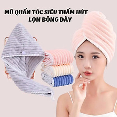 Khăn/Mũ Quấn Tóc  Cao Cấp – Thấm Hút Nhanh, Bảo Vệ Tóc Khỏi Hư Tổn