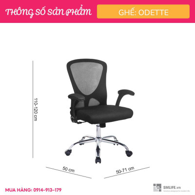Ghế xoay nhân viên bọc lưới SMLIFE Odette