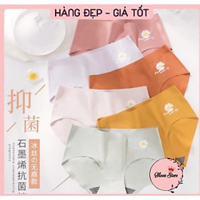 Quần lót nữ su đúc thun lạnh cao cấp, quần lót không đường may hoa cúc Hot trend xuất Nhật
