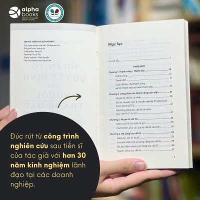 NHÂN TỐ QUYẾT ĐỊNH NÊN NGƯỜI THÀNH ĐẠT - Khám Phá Các Giá Trị Và Năng Lực Cốt Lõi Của Bạn - TS. BS. Nguyễn Thành Nhơn (bìa mềm)