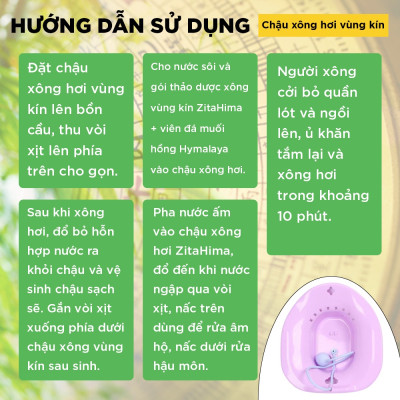 Combo chậu xông và túi lọc thảo mộc vệ sinh Wonmom phụ nữ cho mẹ sau sinh