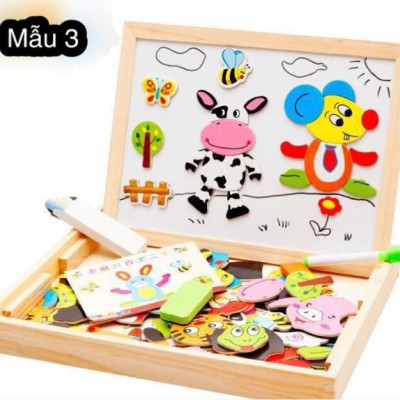 BỘ BẢNG GHÉP HÌNH NAM CHÂM 2 MẶT