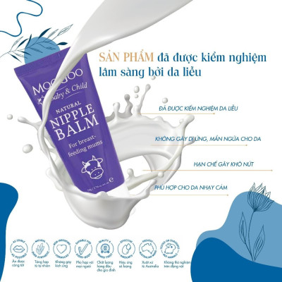 Kem nứt đầu ti Moogoo 50g thuần chay dành cho mẹ bầu nứt cổ gà, làm mềm, êm dịu và bôi trơn