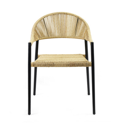 Ghế nhựa sân vường giả mây đan