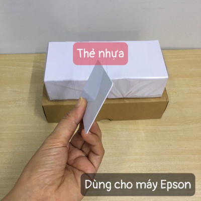 Hộp 50 cái thẻ nhựa trắng ( PVC) dùng cho máy in epson, canon,..  - Hàng nhập khẩu