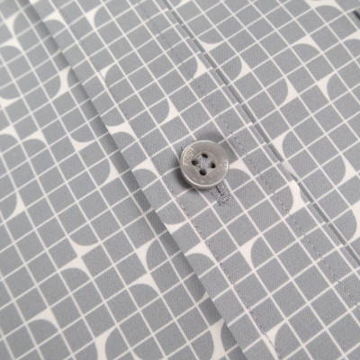 Áo sơ mi nam ngắn tay Khatoco A1MN468T2-CNIN669-2612-N