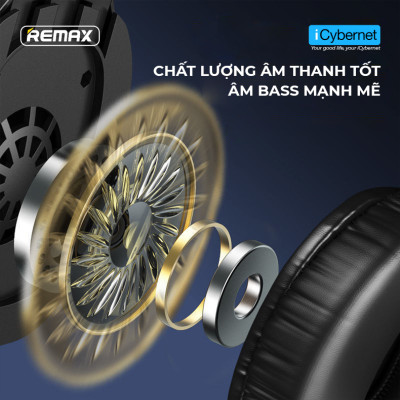 Tai nghe bluetooth chụp tai Remax RB-620HB kiểu dáng on-ear - Hàng chính hãng