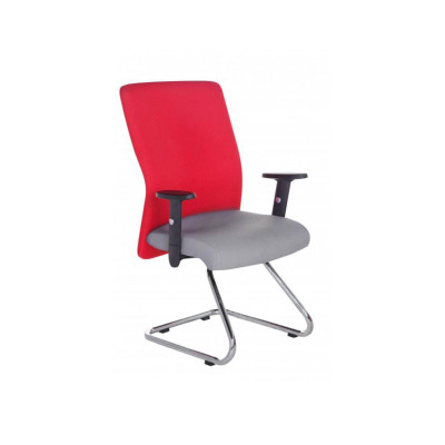 Ghế phòng họp chân quỳ inox bọc vảiSMLIFE Philomena