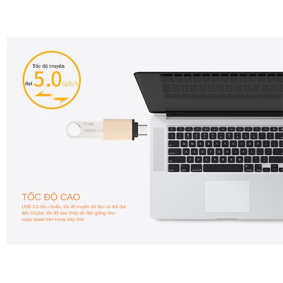 Đầu Chuyển Đổi USB Type C Sang USB 3.0 Hàng Chính Hãng, Hub Type C, Hub chuyển đổi USB Type-C Sang USB 3.0 - Hàng Chính Hãng 