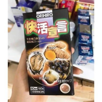 Viên Uống Tinh Chất Hàu Tươi Nghệ Tỏi Orihiro 180 Viên Nhật Bản Hỗ Trợ Cải Thiện Sức Khỏe Nam Giới