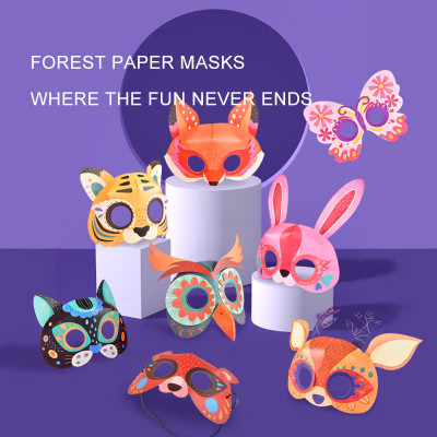 Đồ Chơi Gấp Giấy Thủ Công Mideer Paper Masks – Mặt Nạ Động Vật