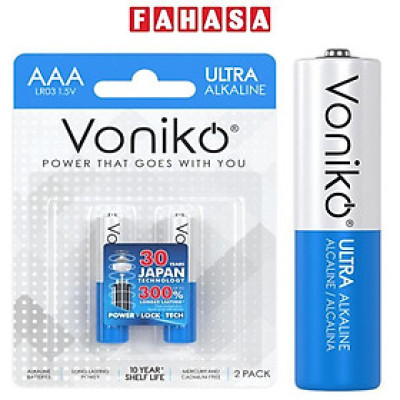 Vỉ 2 Pin Kiềm AAA - Voniko
