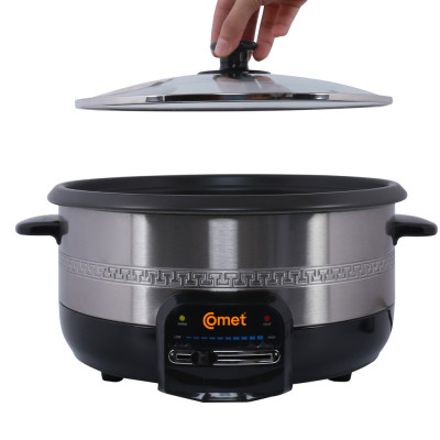 Nồi lẩu điện Comet CM7731 – Dung tích 3.5L, công suất 1300W, chống dính, nắp kính chịu nhiệt, bảo hành 12 tháng - Hàng chính hãng