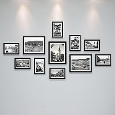 Khung Ảnh Treo Tường Hình Ảnh Đà Lạt Xưa Phong Cách Trắng Đen Nghệ Thuật Tặng Kèm bộ ảnh như hình mẫu, đinh treo tranh và sơ đồ treo - PGC291