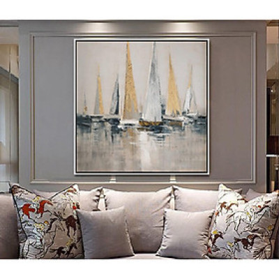 TRANH CANVAS SƠN DẦU - THUYỀN BUỒM TRANG TRÍ TREO TƯỜNG 