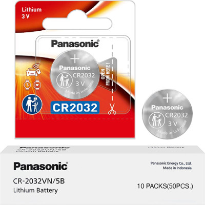 Hộp Pin nút Panasonic 3V CR-2032VN/5B (50 viên) - Hàng chính hãng