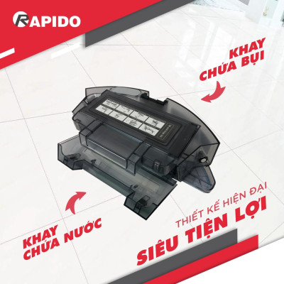 Robot hút bụi lau nhà Rapido R7S lực hút 2500PA, tính năng cảm biến, phù hợp mọi gia đình, bảo hành 12 tháng - Hàng chính hãng