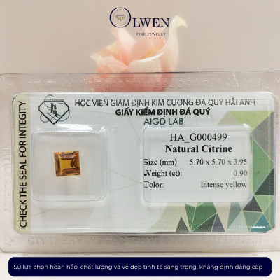 Viên đá thạch anh vàng ( citrine ) thiên nhiên  HA_G000499