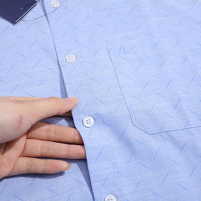 Áo sơ mi nam công sở trung niên dài tay thương hiệu Anton họa tiết chìm màu xanh dương - 8561