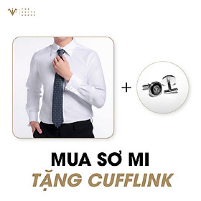 [MUA SƠ MI TẶNG CUFFLINK] ÁO SƠ MI TRẮNG, CỔ TAY ÁO CUFFLINKS, CHẤT LIỆU BAMBOO CAO CẤP, THƯƠNG HIỆU THE SUITS HOUSE