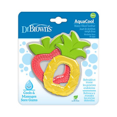 [ TE024 ] Ngậm nướu AquaCool Water, hình quả táo và quả dứa - Dr.Brown