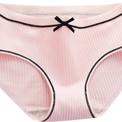 Bộ 5 Quần Lót Nữ Gân Tăm Phối Nơ QL0805 (Màu Ngẫu Nhiên) - Free size