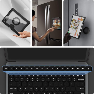 Bao Da Kèm Bàn Phím cho iPad Air 11 inch & iPad Air 13 inch M2 M3 2025/2024 Nillkin Bumper Link Combo Case Keyboard - Hàng Chính Hãng