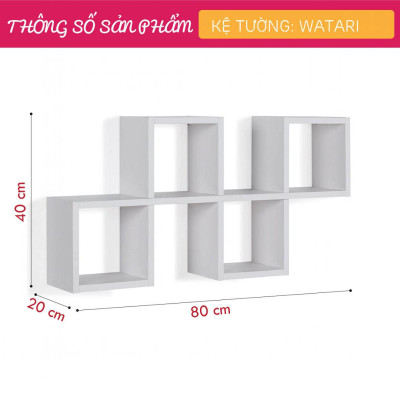 Giá sách để đồ treo tường SMLIFE Watari