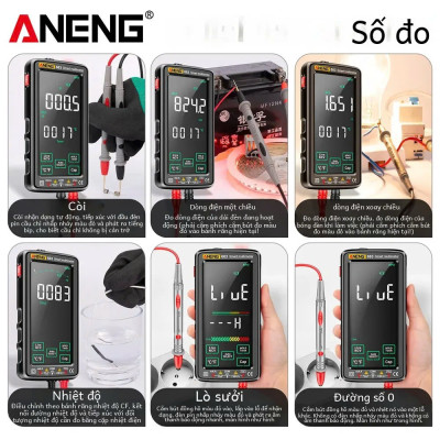 Đồng Hồ Vạn Năng KTS Chất Lượng Cao AN683 MH Màu Cảm Ứng Superview 5 Inch Pin Sạc Litihum CATIII NCV 6000 Counts Độ Chính Xác Cao