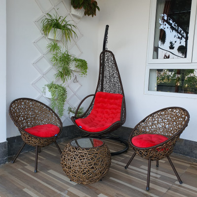Bộ bàn ghế sân vườn + xích đu N4