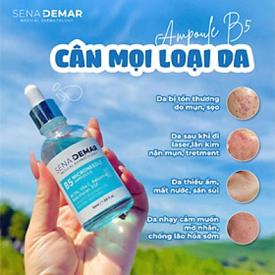 Serum B5 Senademar serum phục hồi SENADEMAR B5 MICRONEEDLE AMPOULE giúp dưỡng ẩm, giảm nhăn, 50ml
