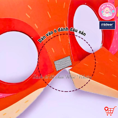 Đồ Chơi Stem Thiết Kế Mặt Nạ Giấy Hình Động Vật 3D cho bé - Animal Paper Masks Mideer