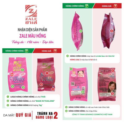 ZALE - KEM DƯỠNG TRẮNG DA ZALE HỒNG 8G - NHẬP KHẨU - Hộp 24 hủ