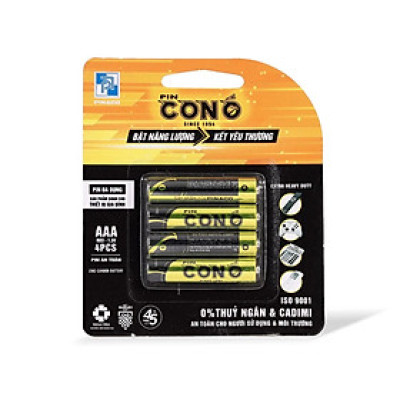 Combo 5 vỉ Pin Con Ó Đa Dụng Decal R03 - Size AAA - Vỉ 4 viên