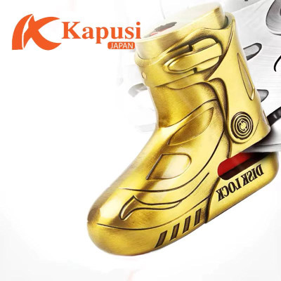 Khóa Đĩa Xe Chống Cắt Thép Không Gỉ Hình Giày - Bảo Mật 10 Lớp, 4 Chìa