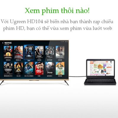 Cáp HDMI 20m UGREEN 10112 cao cấp hỗ trợ 3D 4K HD 1080 - Hàng Chính Hãng