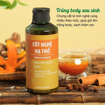 Cốt nghệ hạ thổ dưỡng trắng body, sạch thâm rạn, thơm tho body sau sinh Wonmom 200ml