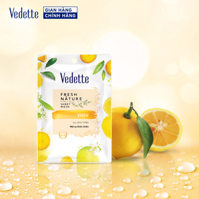Combo 10 Mặt nạ thiên nhiên Vedette Yuzu 22ml