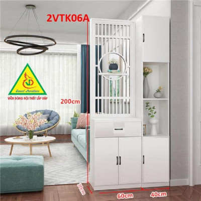 Tủ kệ trang trí kiêm vách ngăn phòng khách , nhà bếp 2VTK06 - Nội thất lắp ráp Viendong Adv