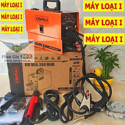 [chính hãƞg] Máy hàn 2 chức năng MIG + QUE  KENMAX 200 - Tặng kèm cuộn dây hàn 1KG, Mô tơ 100% dây đồng, Bảo hành 1 năm