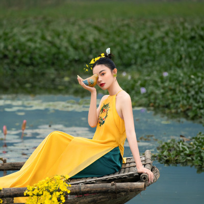 OLV - Áo dài AD Diên Hy (Không kèm quần)