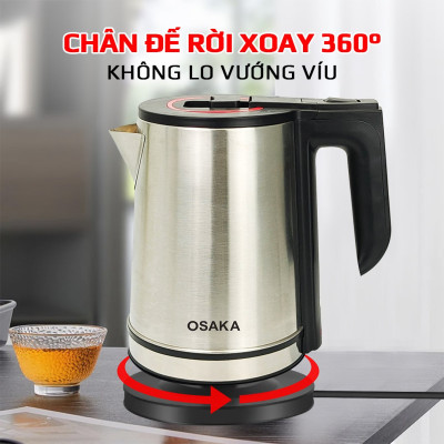 Bình đun siêu tốc OSAKA inox 304 KT-1820 - Hàng chính hãng
